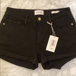 FRAME Le Cut Off Mid-Rise Denim Shorts Size 26